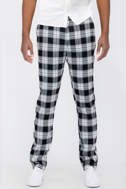 Plaid Slim Fit Trouser Pants SR011